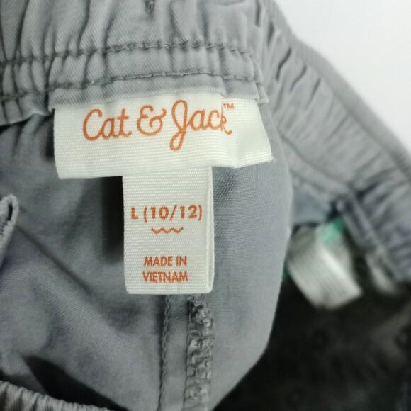 ⭐ Cat & Jack Boys Elastic Waist Drawstring Pull On Cotton Shorts Pockets Lg - Picture 5 of 5